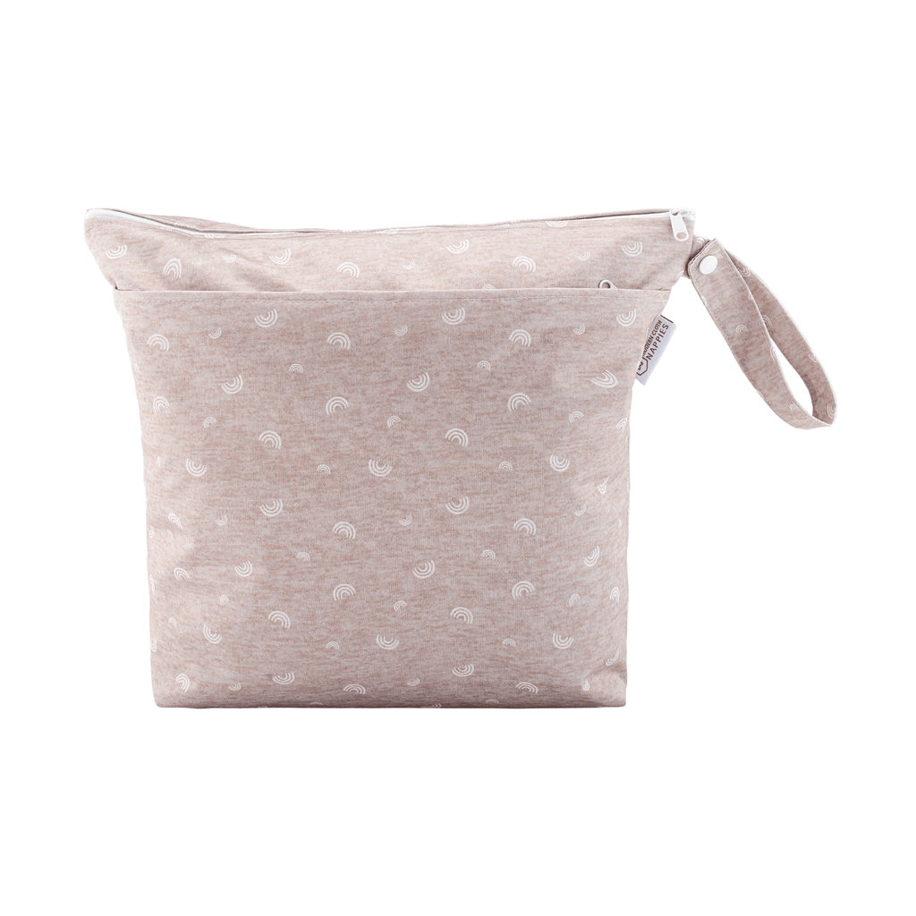 Rainbow Oatmeal Grab and Go Nappy Wet Bag with Handle