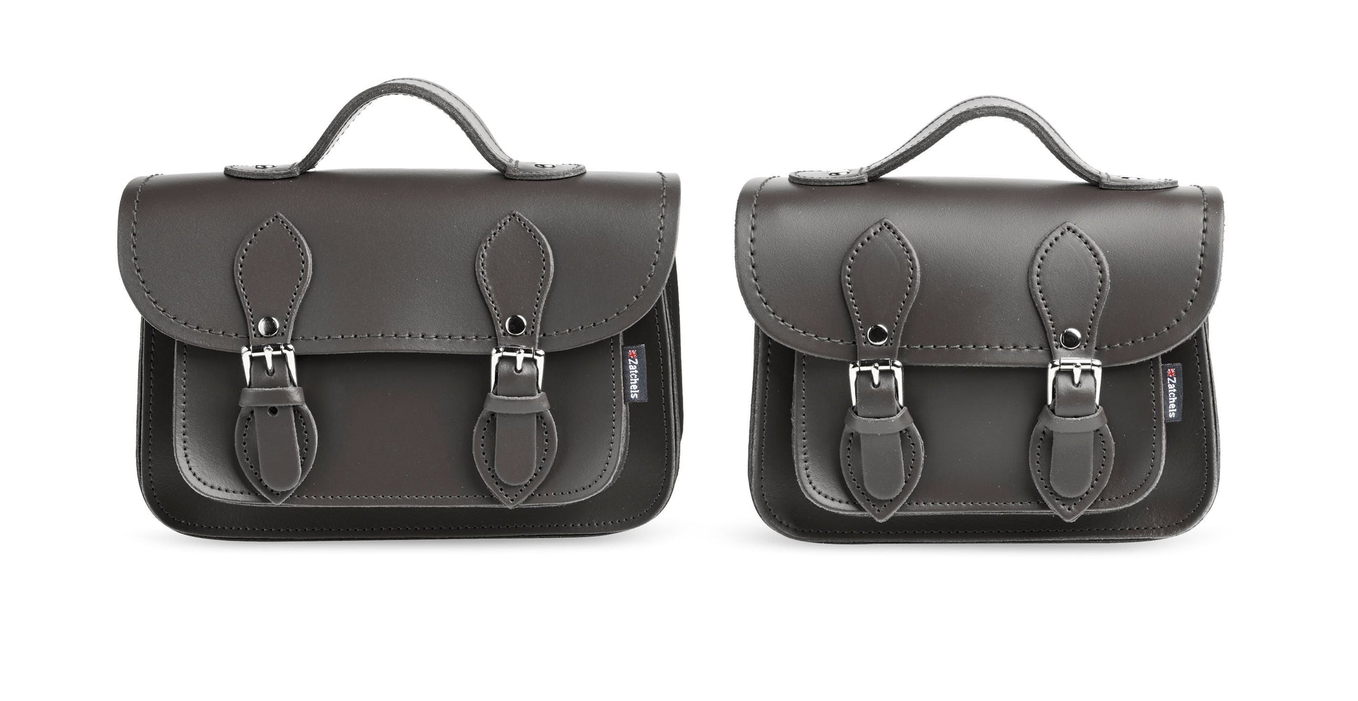 Handmade Leather Micro Satchel in Graphite