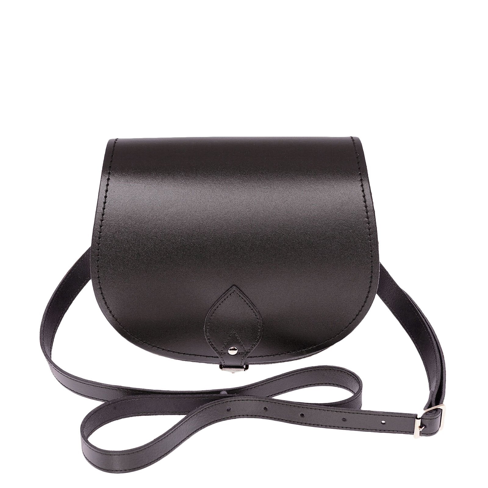 Handmade Leather Saddle Bag in Graphite
