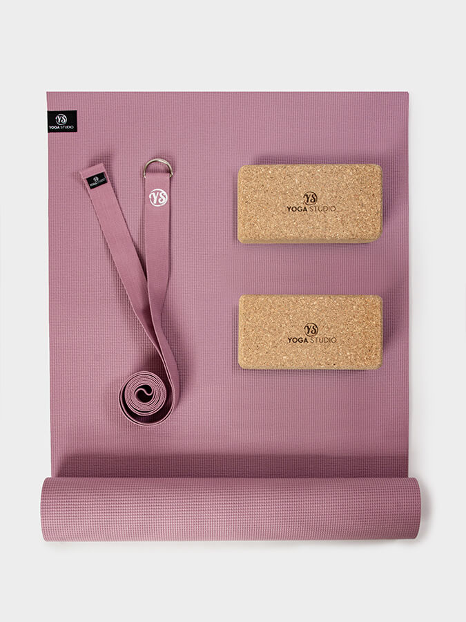 Starter Cork Yoga Set with Mat Blocks and Strap
