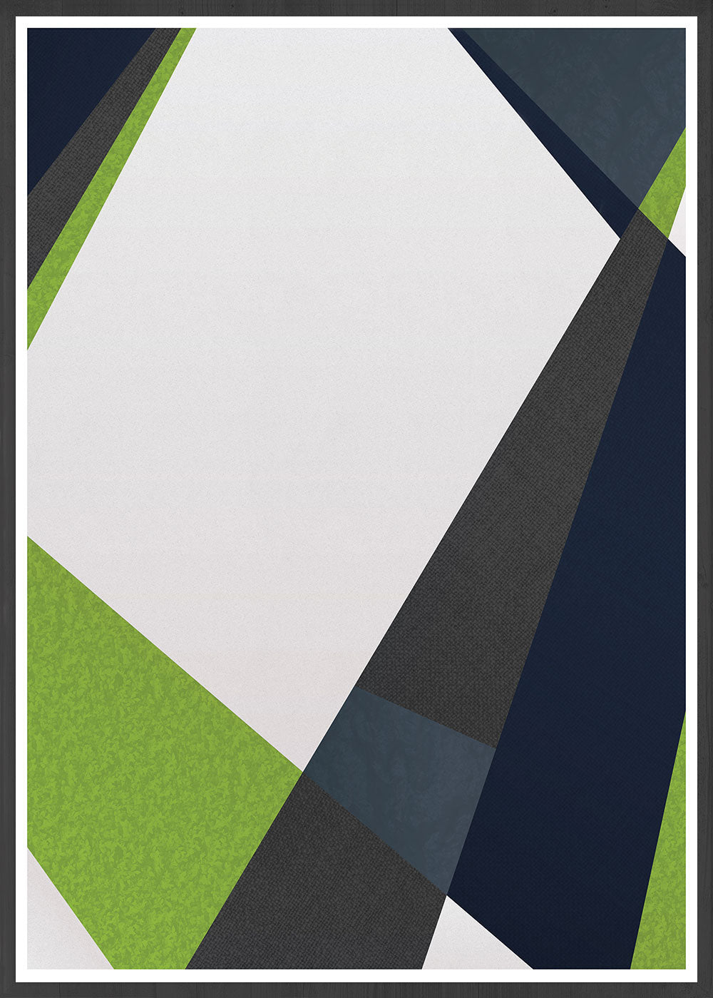 Green and Blue Geometric Print