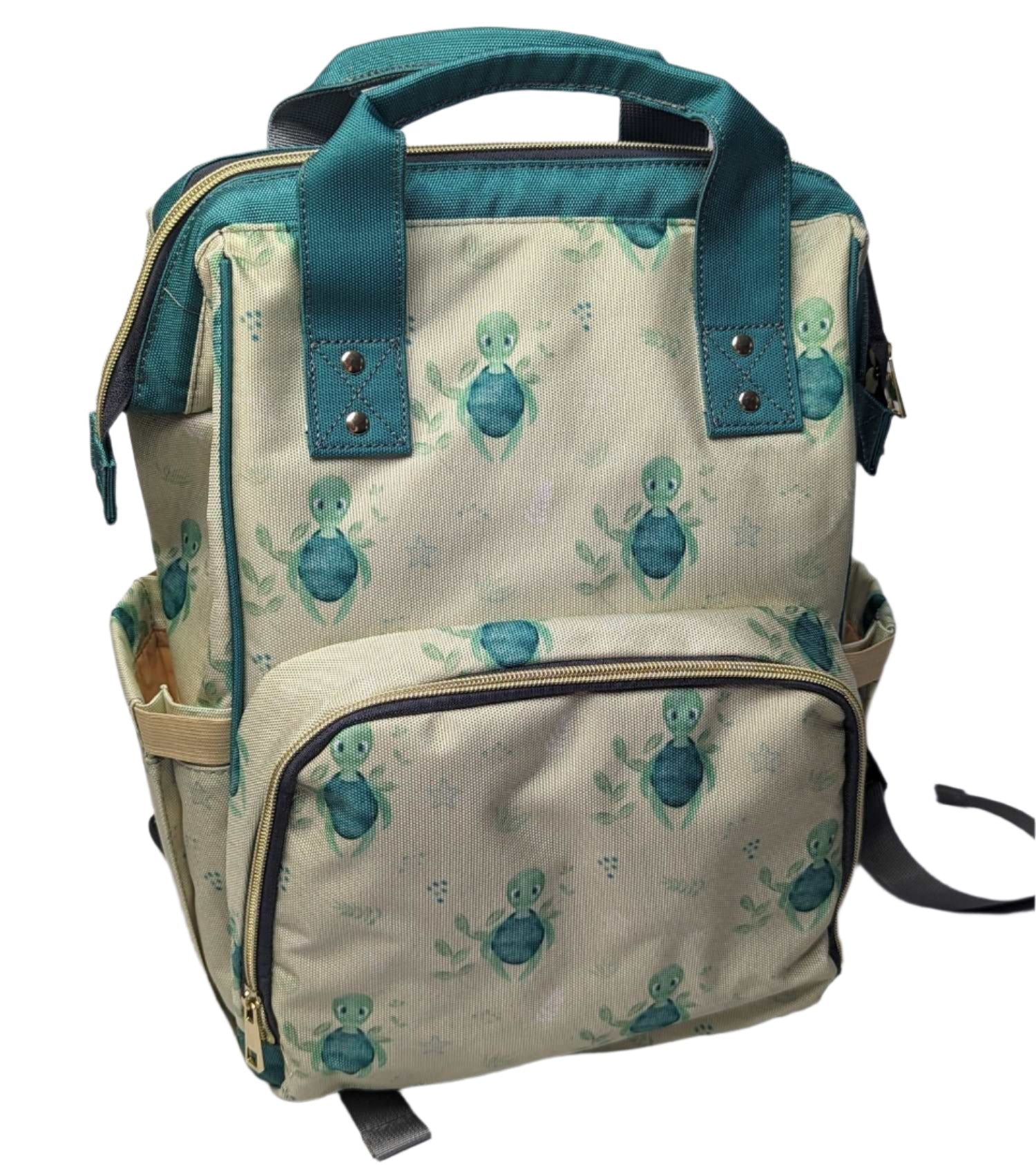 Green Turtle Baby Changing Backpack