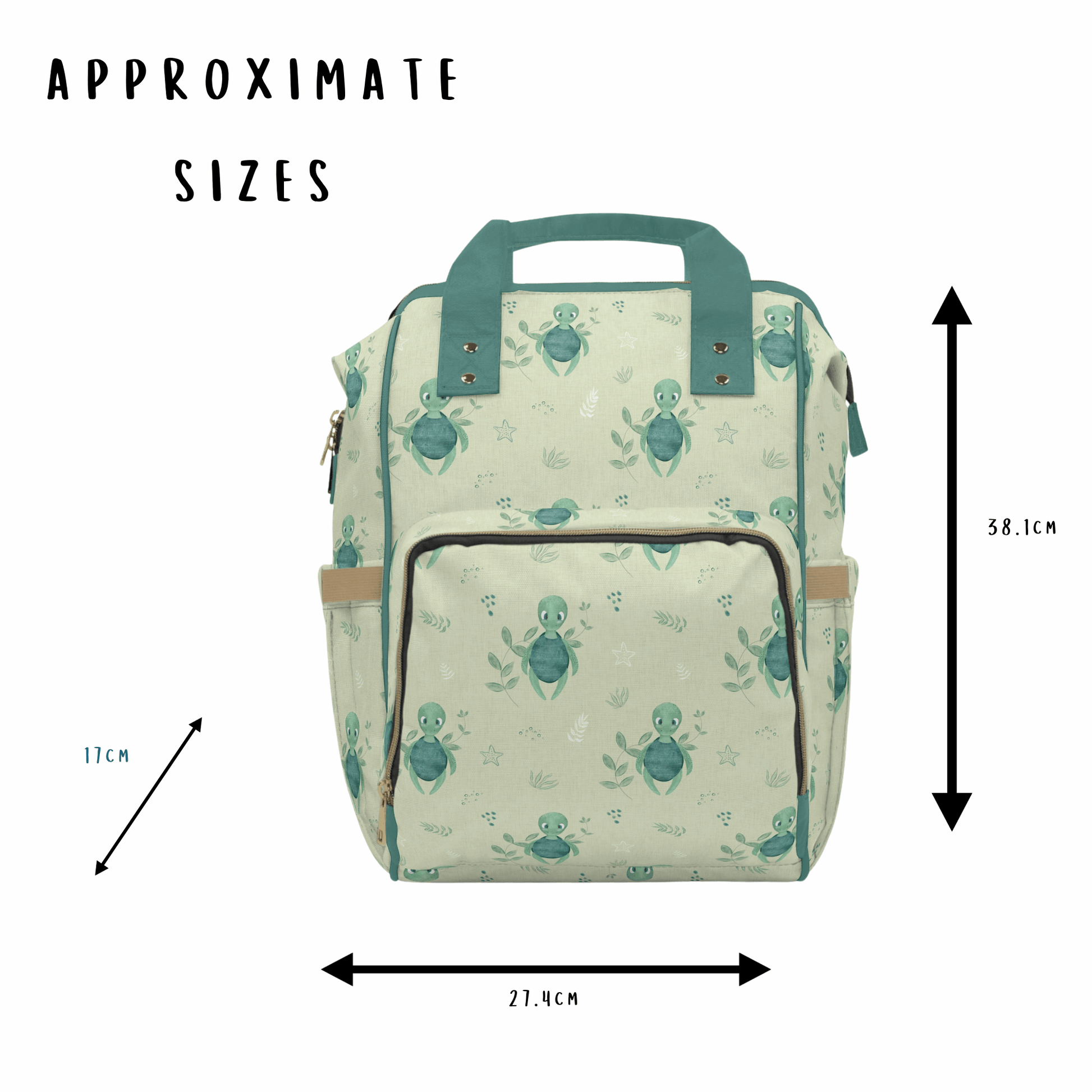 Green Turtle Baby Changing Backpack