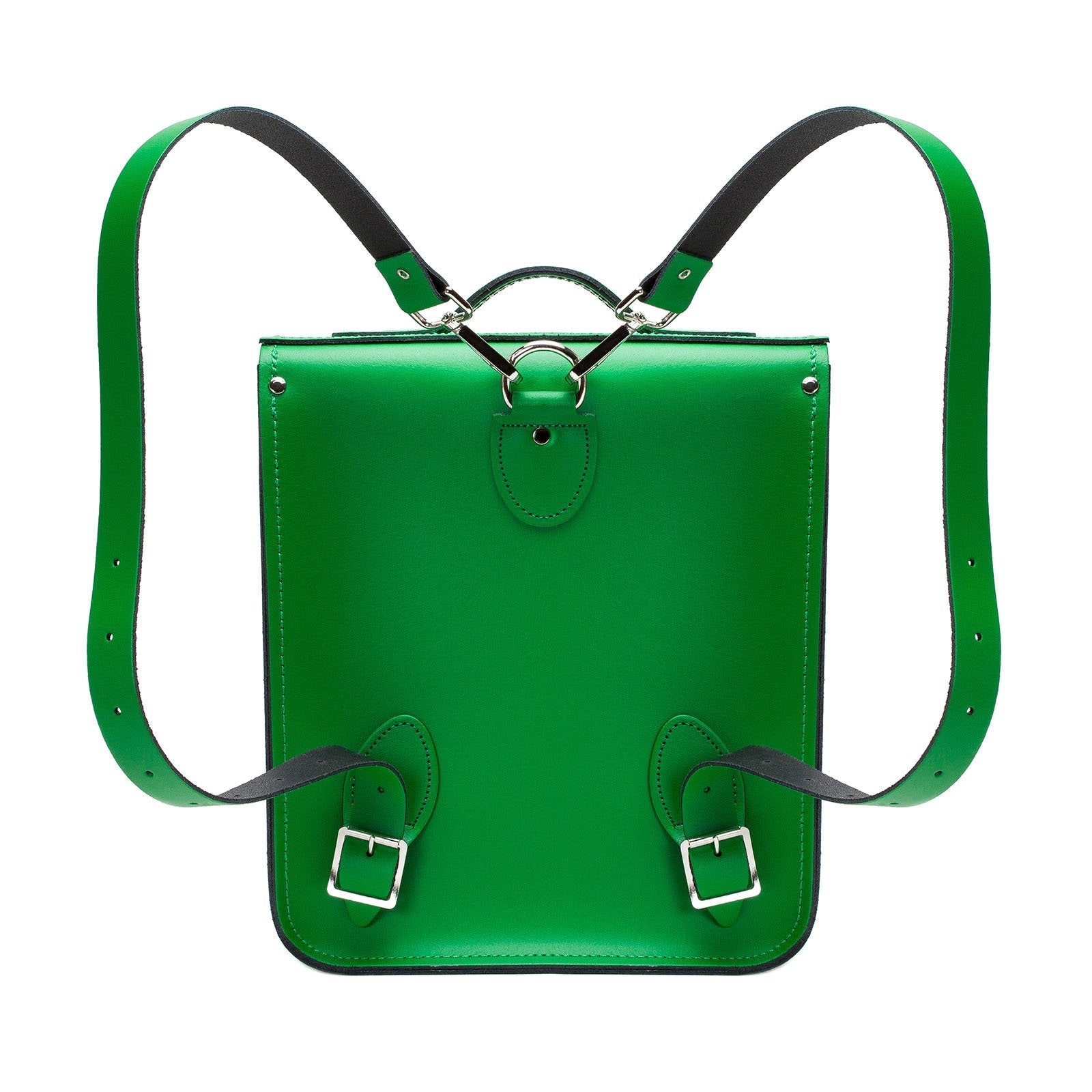 Handmade Leather City Backpack in Green