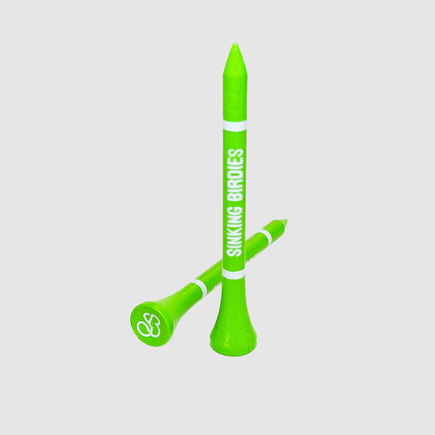 45 Bamboo Golf Tees in Neon Green