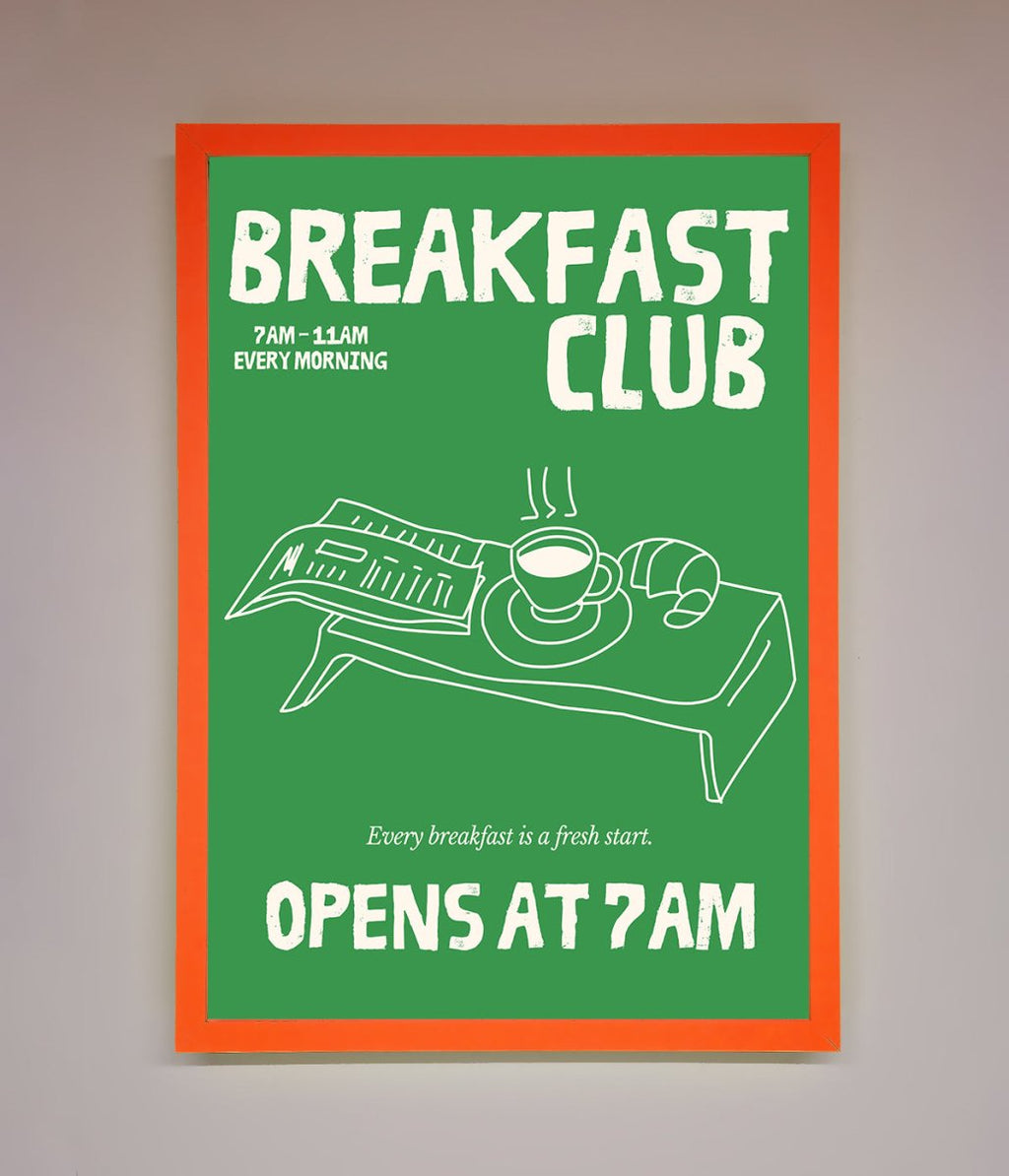 Green Breakfast Club Framed Wall Art
