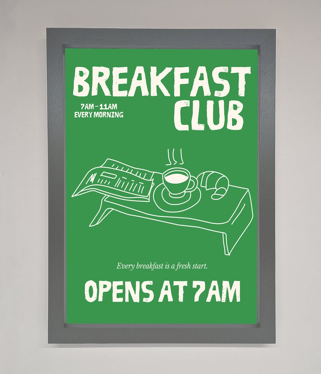 Green Breakfast Club Framed Wall Art