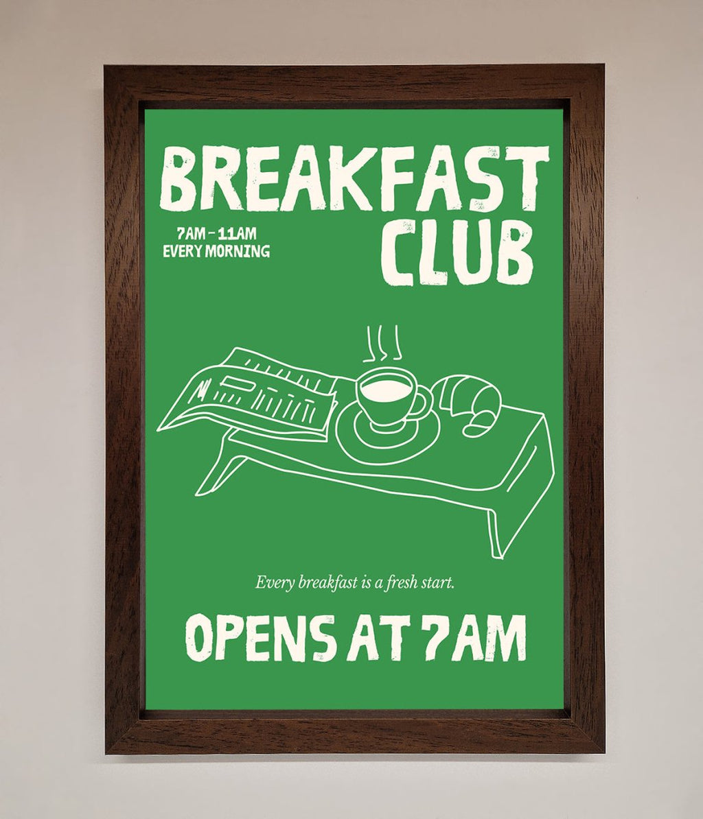 Green Breakfast Club Framed Wall Art
