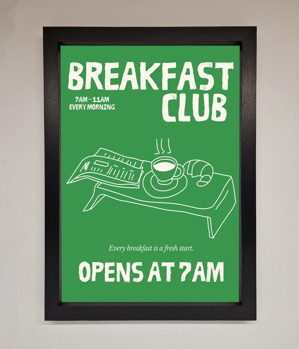 Green Breakfast Club Framed Wall Art