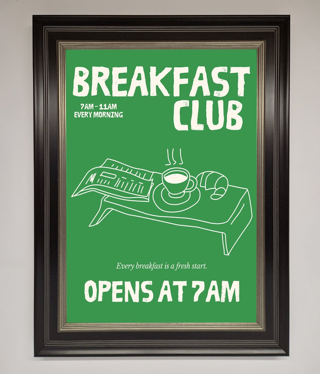 Green Breakfast Club Framed Wall Art
