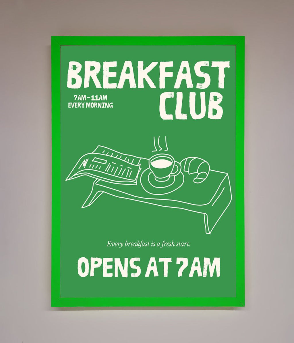 Green Breakfast Club Framed Wall Art