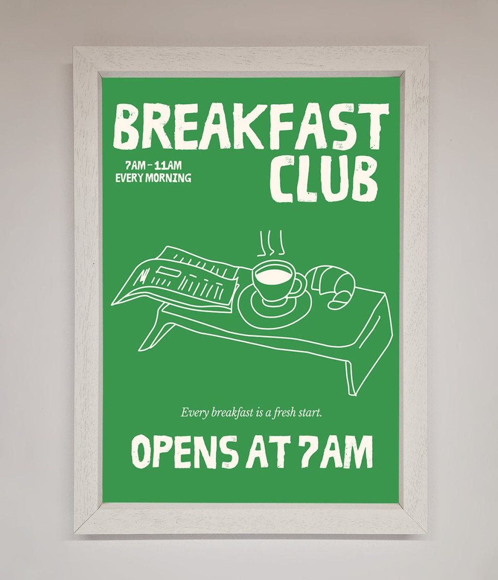 Green Breakfast Club Framed Wall Art