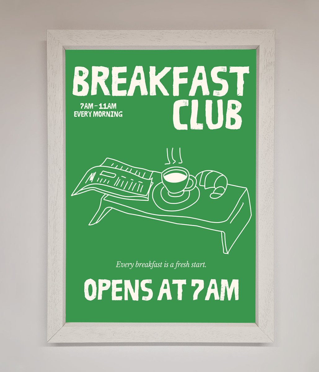 Green Breakfast Club Framed Wall Art