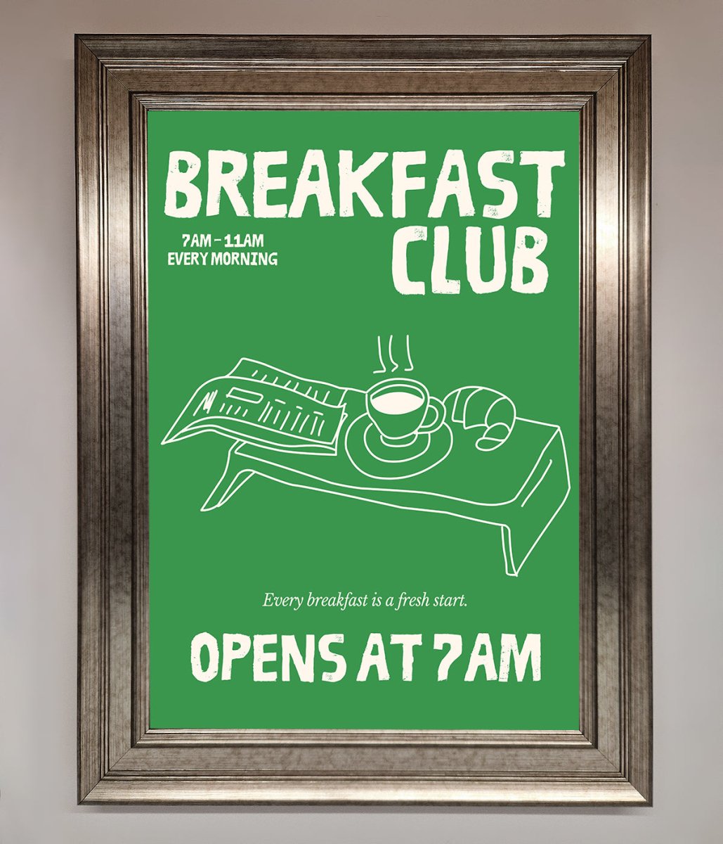 Green Breakfast Club Framed Wall Art
