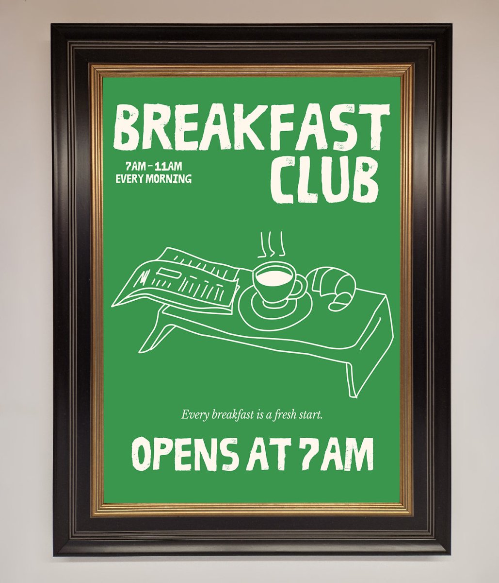 Green Breakfast Club Framed Wall Art