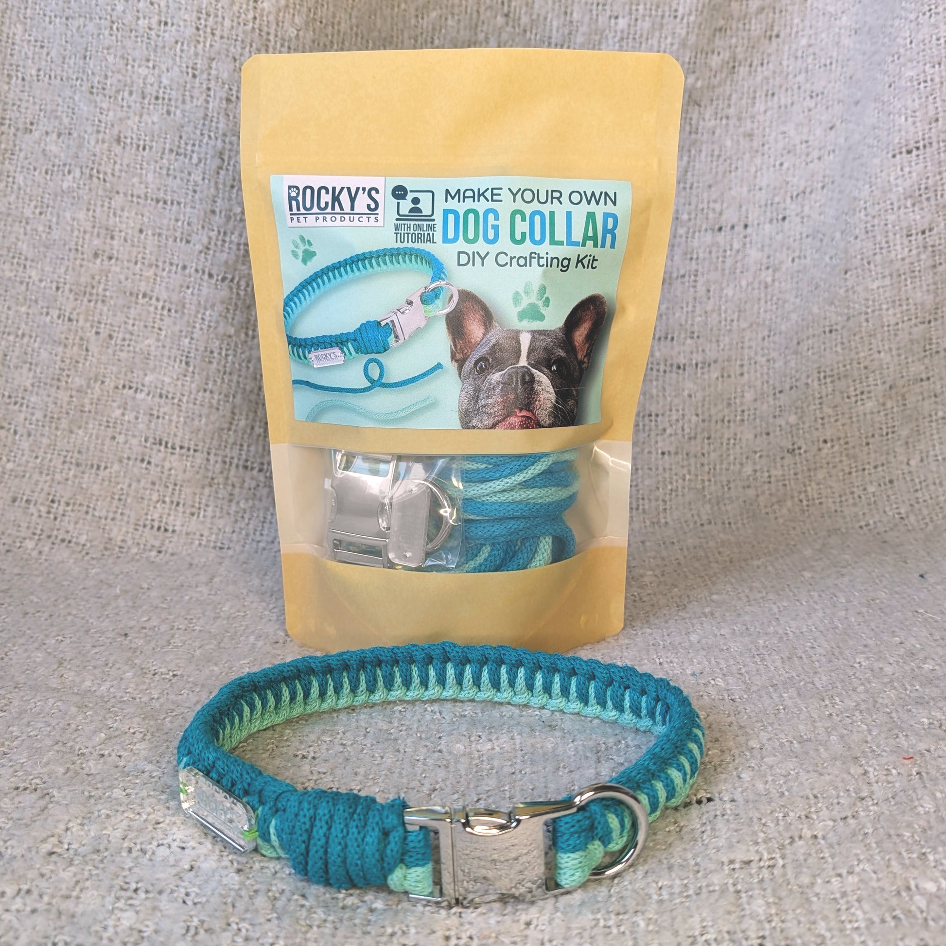 Make Your Own Dog Collar Craft Kit in Mint