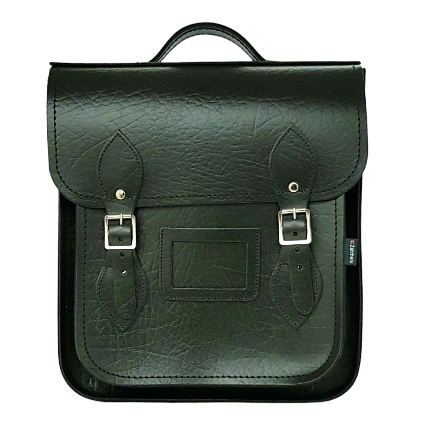 Handmade Leather City Backpack in British Racing Green