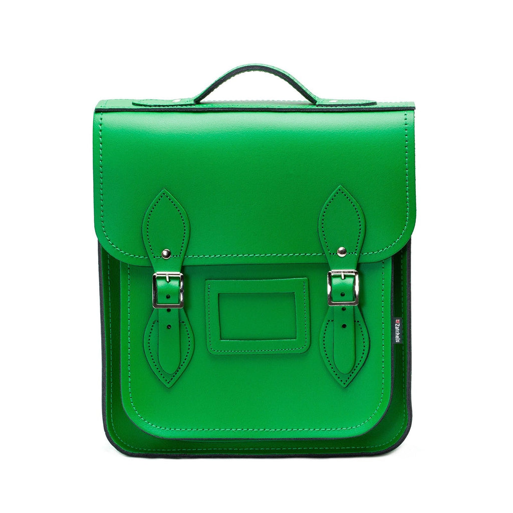Handmade Leather City Backpack in Green
