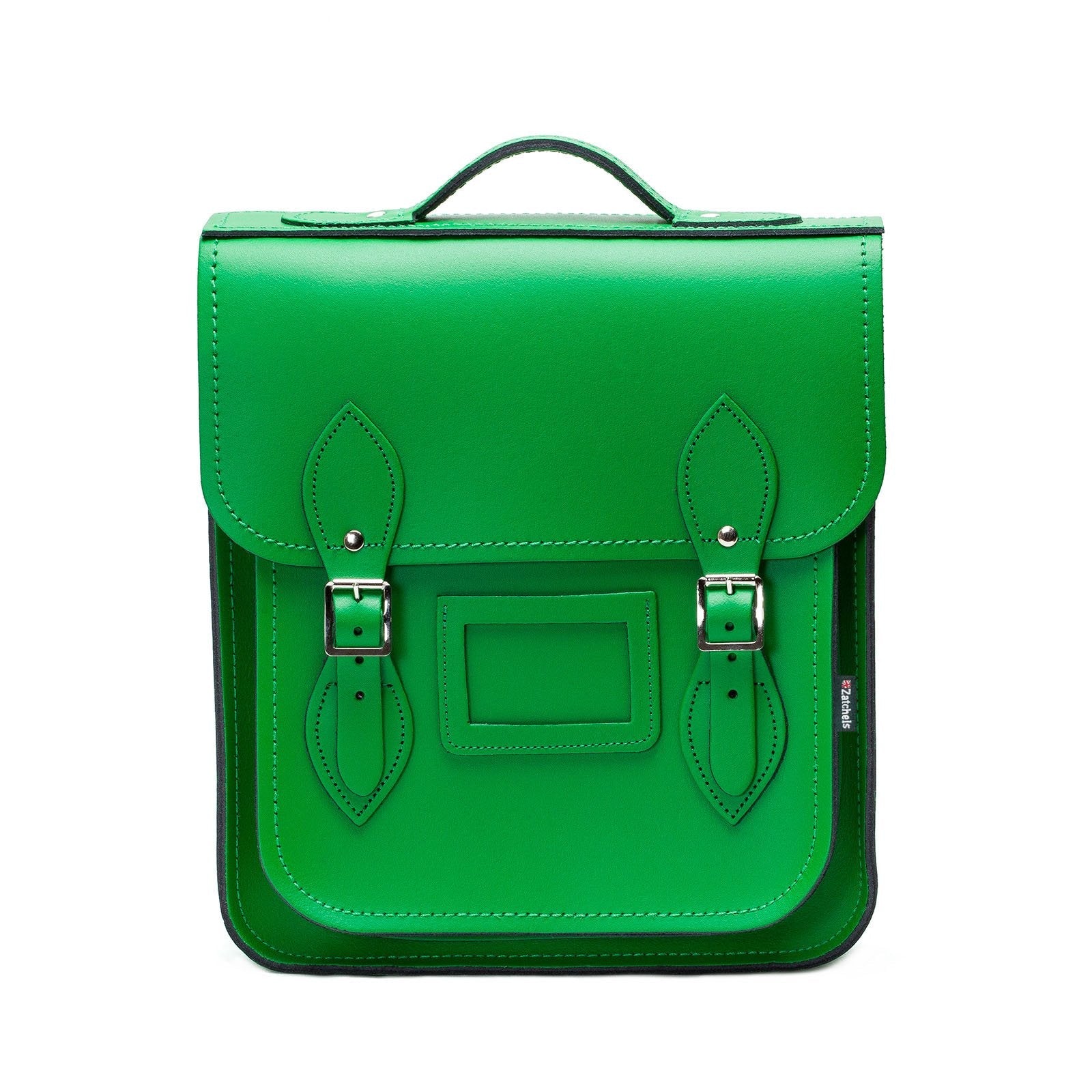 Handmade Leather City Backpack in Green