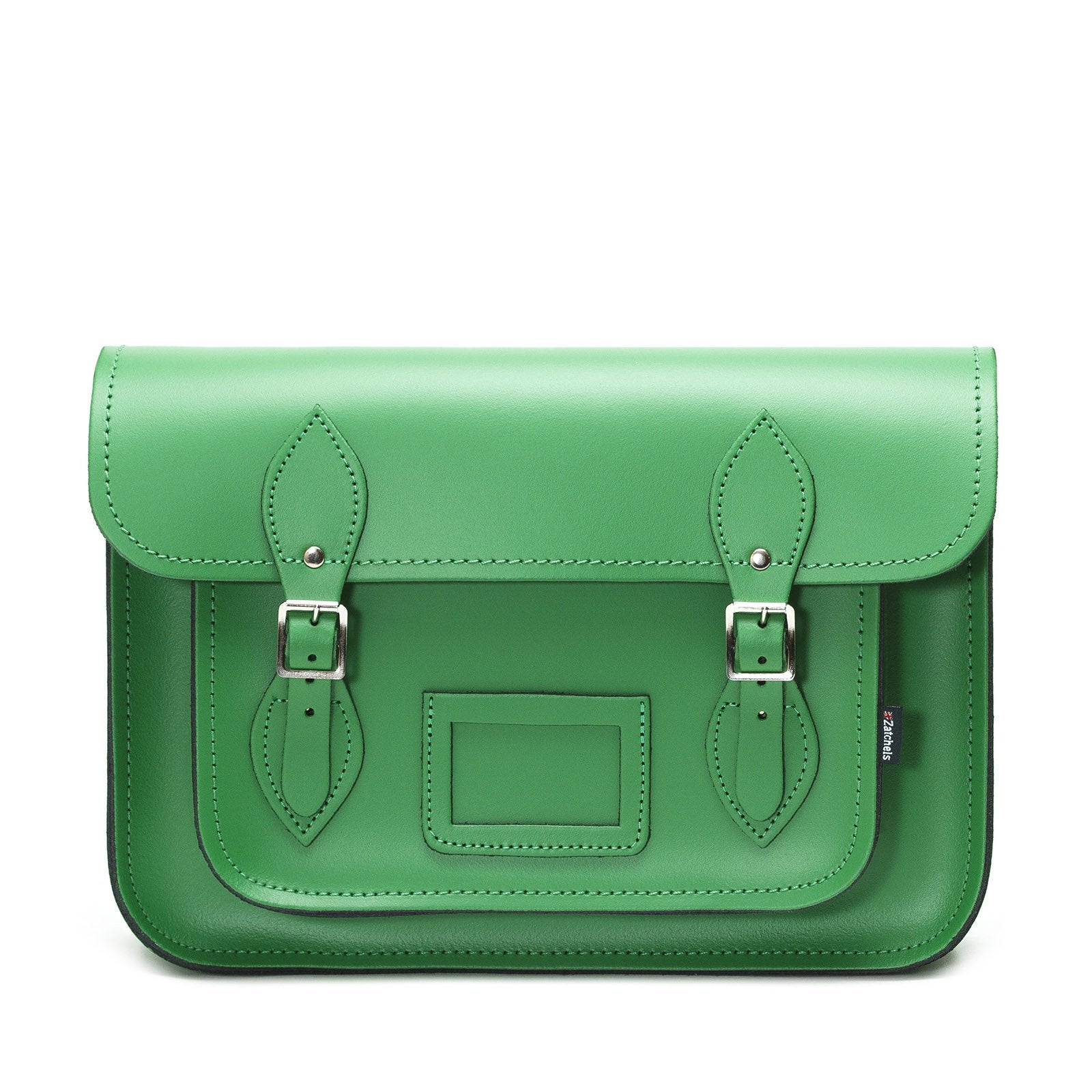 Handmade Leather Satchel in Green