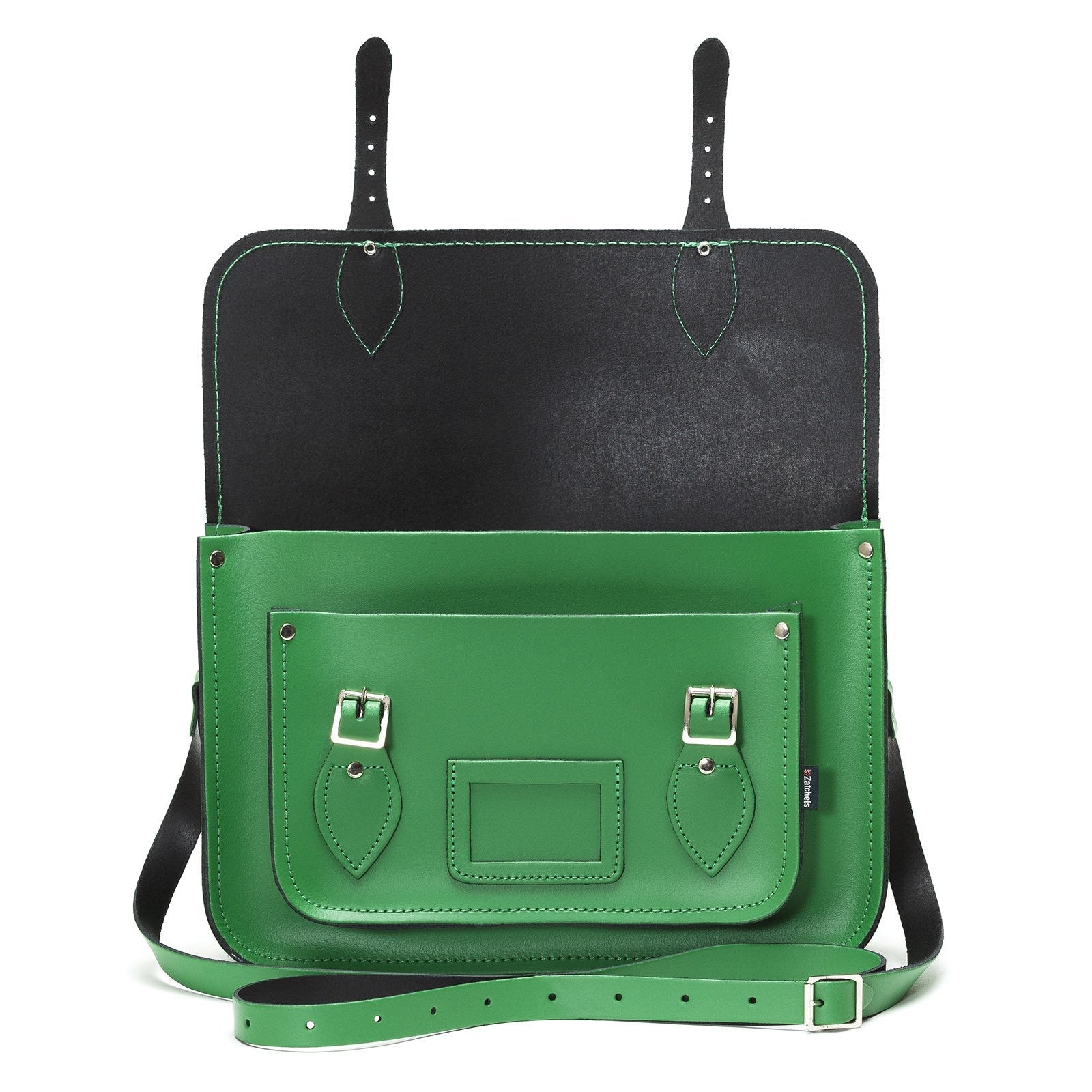 Handmade Leather Satchel in Green
