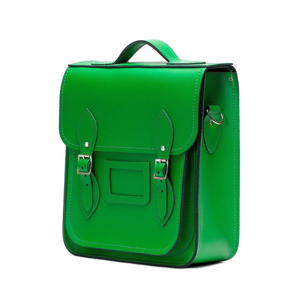 Handmade Leather City Backpack in Green