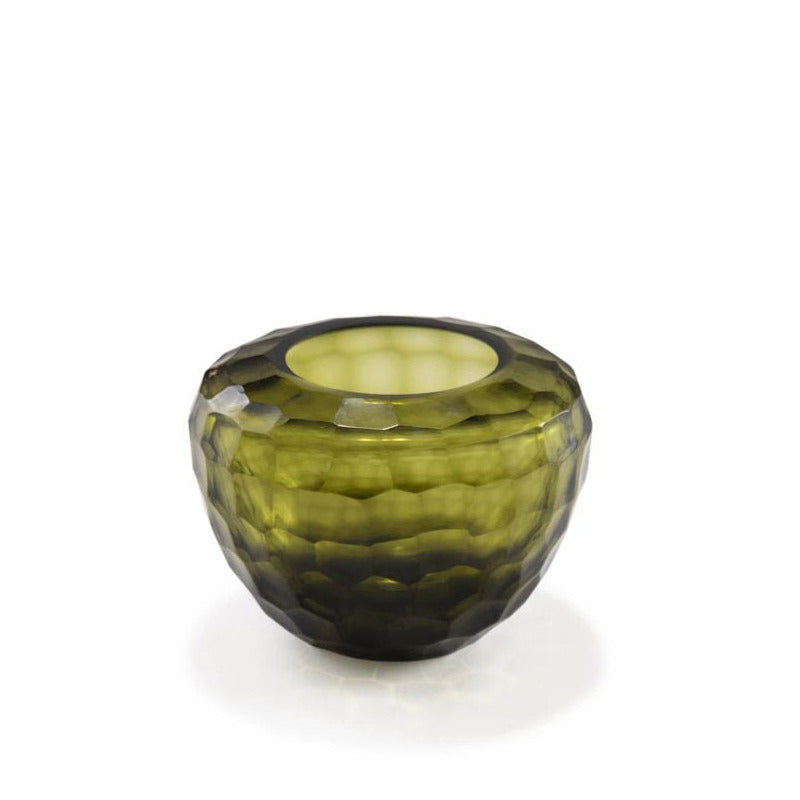 Olive Green Candleholder, 10cm Height
