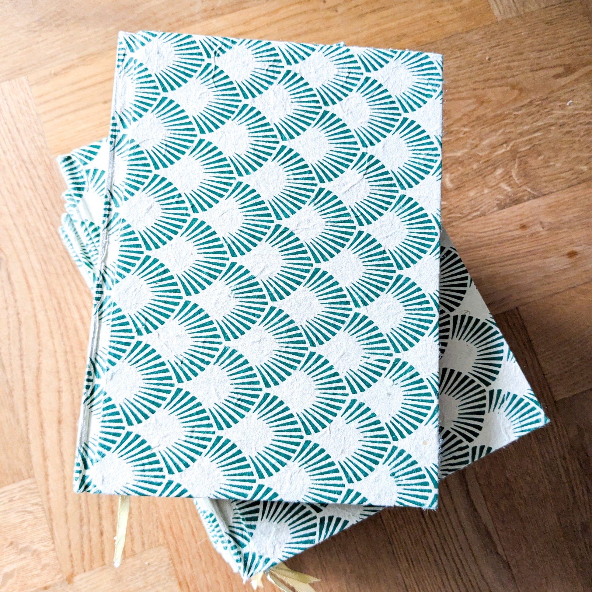 Recycled Paper Notebook A5 with Hardcover and Ribbon Bookmark