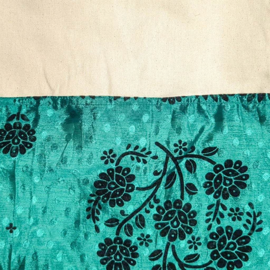 Upcycled Sari Cotton Tote Bag, Handmade in India