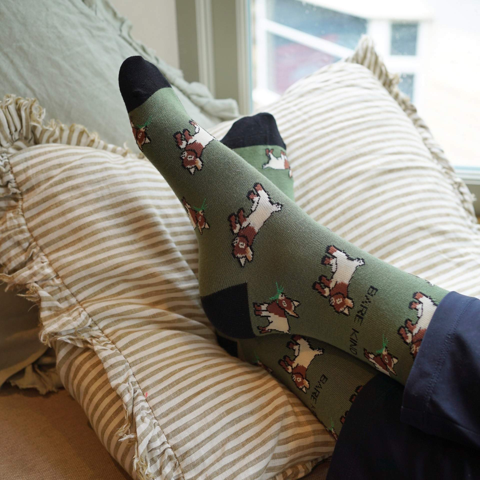 Green Farm Animals Bamboo Sock Bundle of 4 Pairs