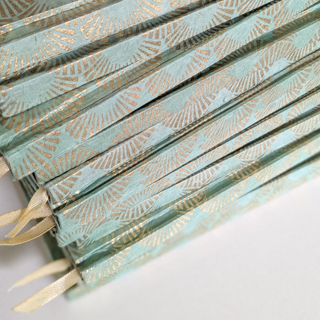 Recycled Paper Notebook A5 with Hardcover and Ribbon Bookmark