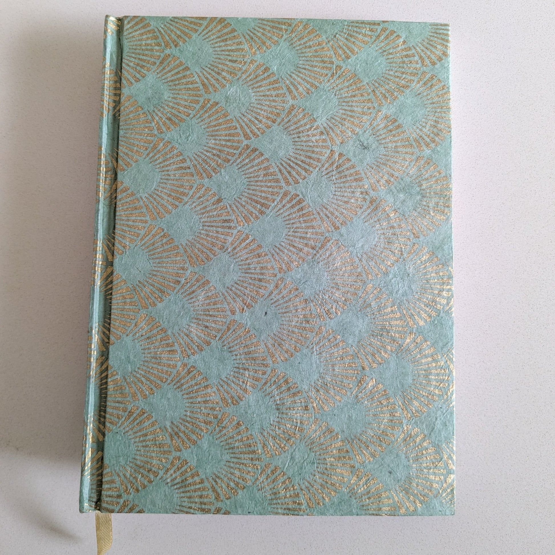 Recycled Paper Notebook A5 with Hardcover and Ribbon Bookmark
