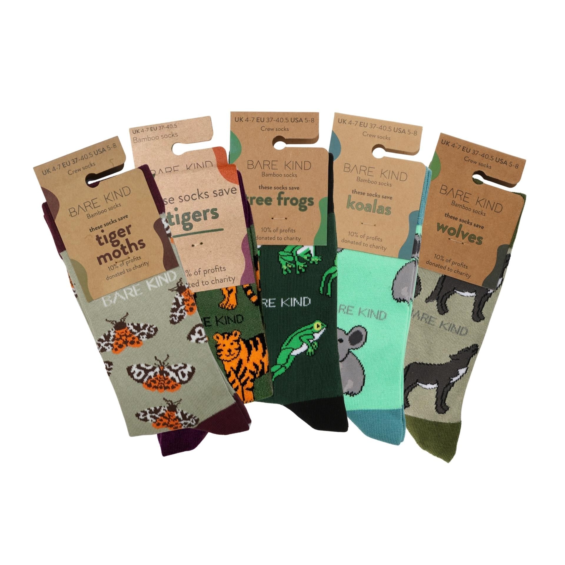 Green Lover Bamboo Sock Set with 5 Pairs