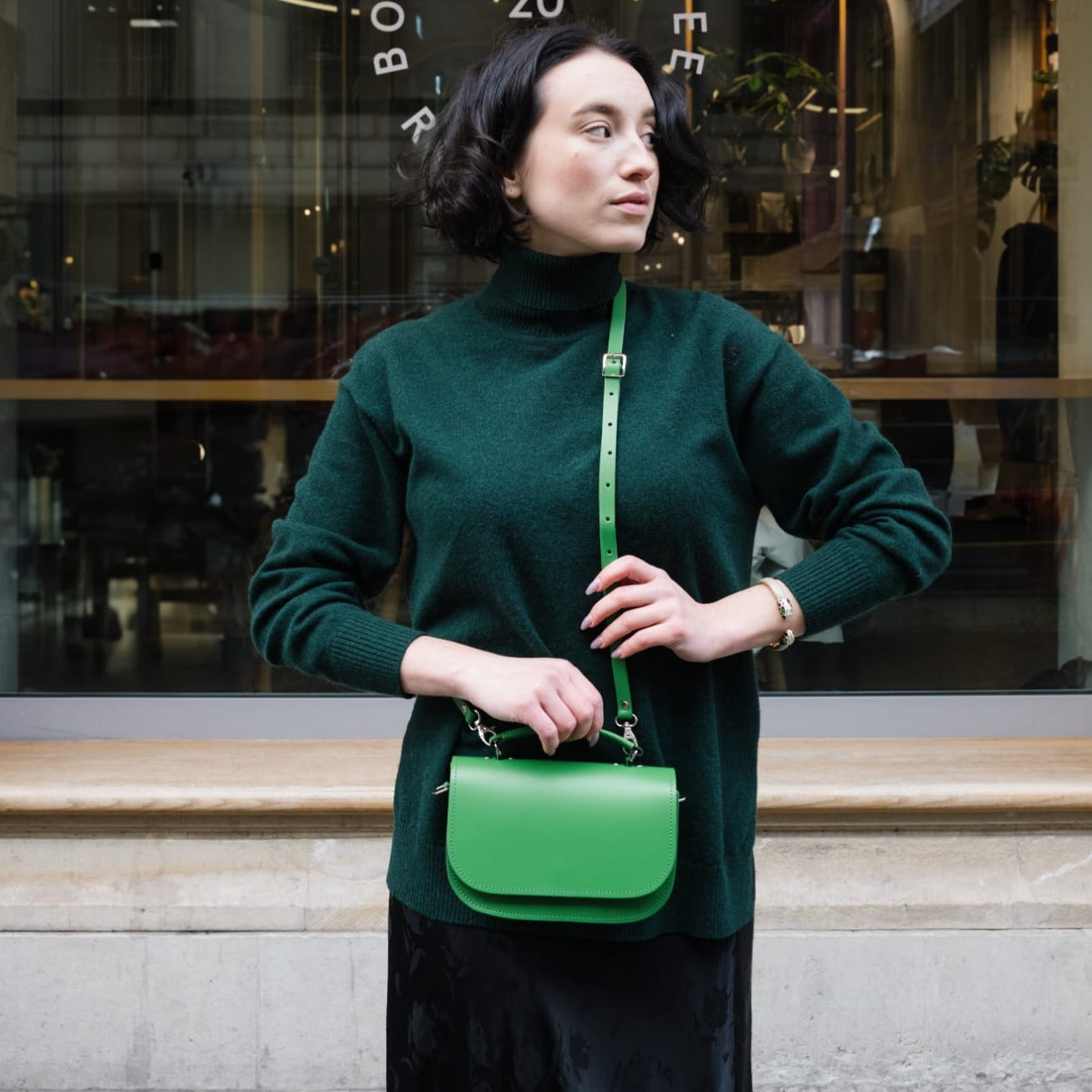 Aura Handmade Leather Bag in Green - Pre-order Jan 2026 Delivery