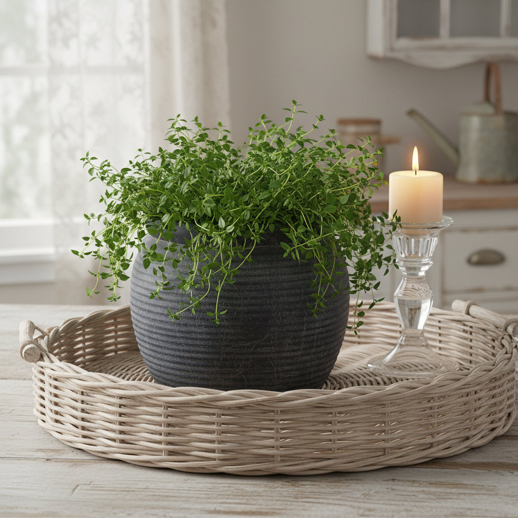 Minimalist grey ceramic plant pot with rimmed edge, 20cm height, neutral matte finish for modern interiors.by sostter at brixbailey.com