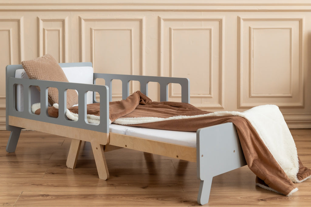 a functional growing bed for kids in a modern nursery with soft morning light