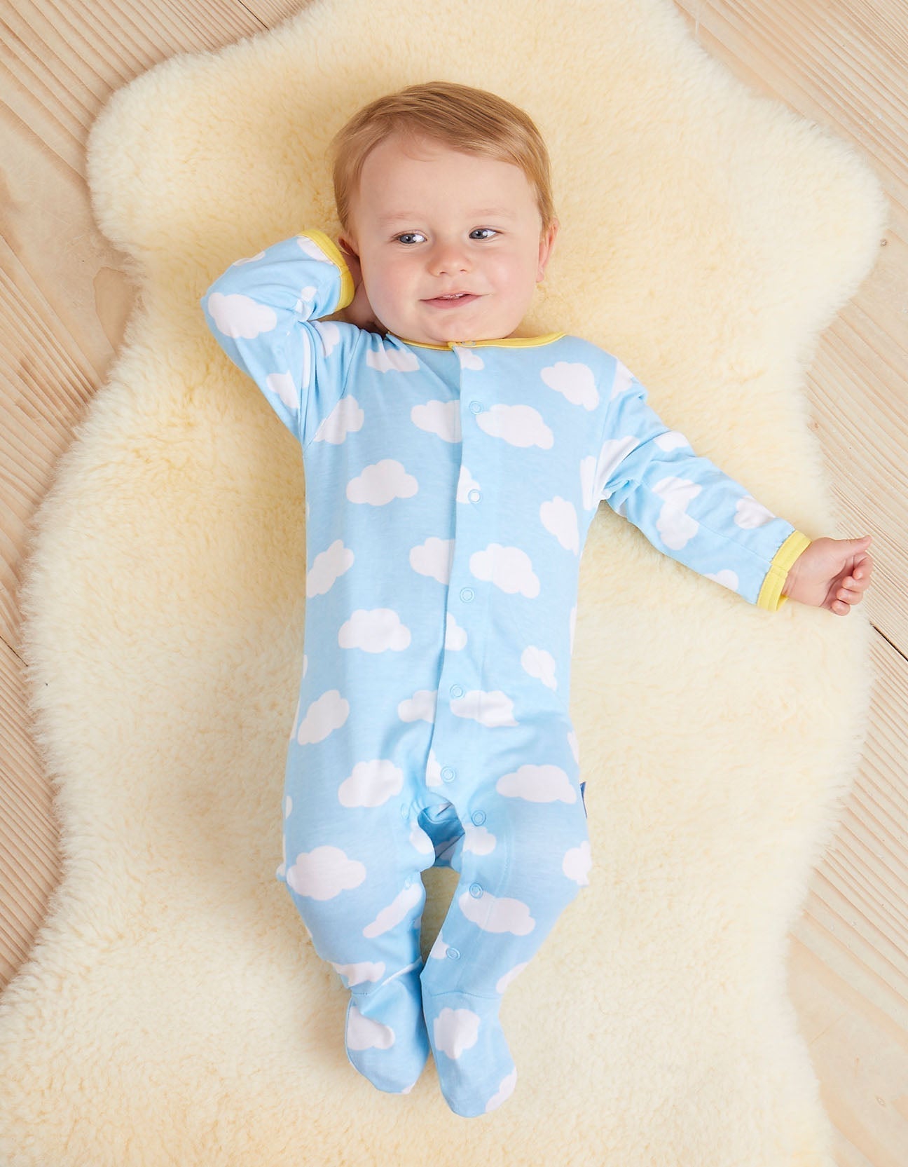 Organic Sun Cloud Print Baby Gift Set