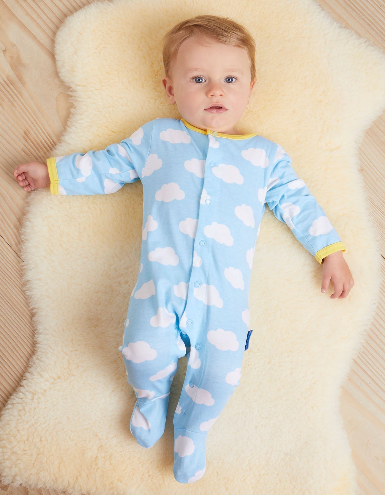 Organic Sun Cloud Print Baby Gift Set