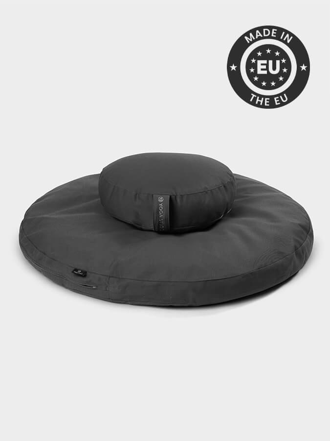 Round Organic Zabuton Meditation Cushion Kit with Zafu
