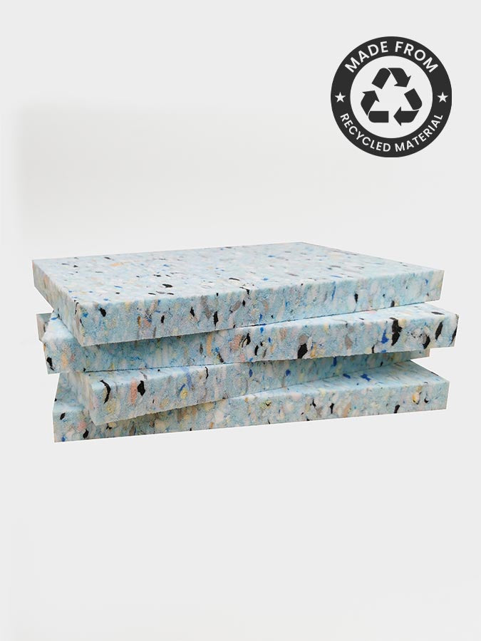 Recycled Chip Foam Yoga Block 1 Inch 4 Pack