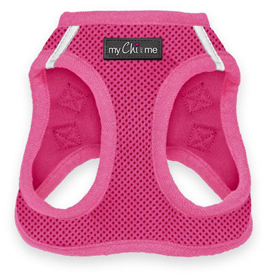 Tiny Trails Step In Air Mesh Puppy and Small Dog Harness in Hot Pink