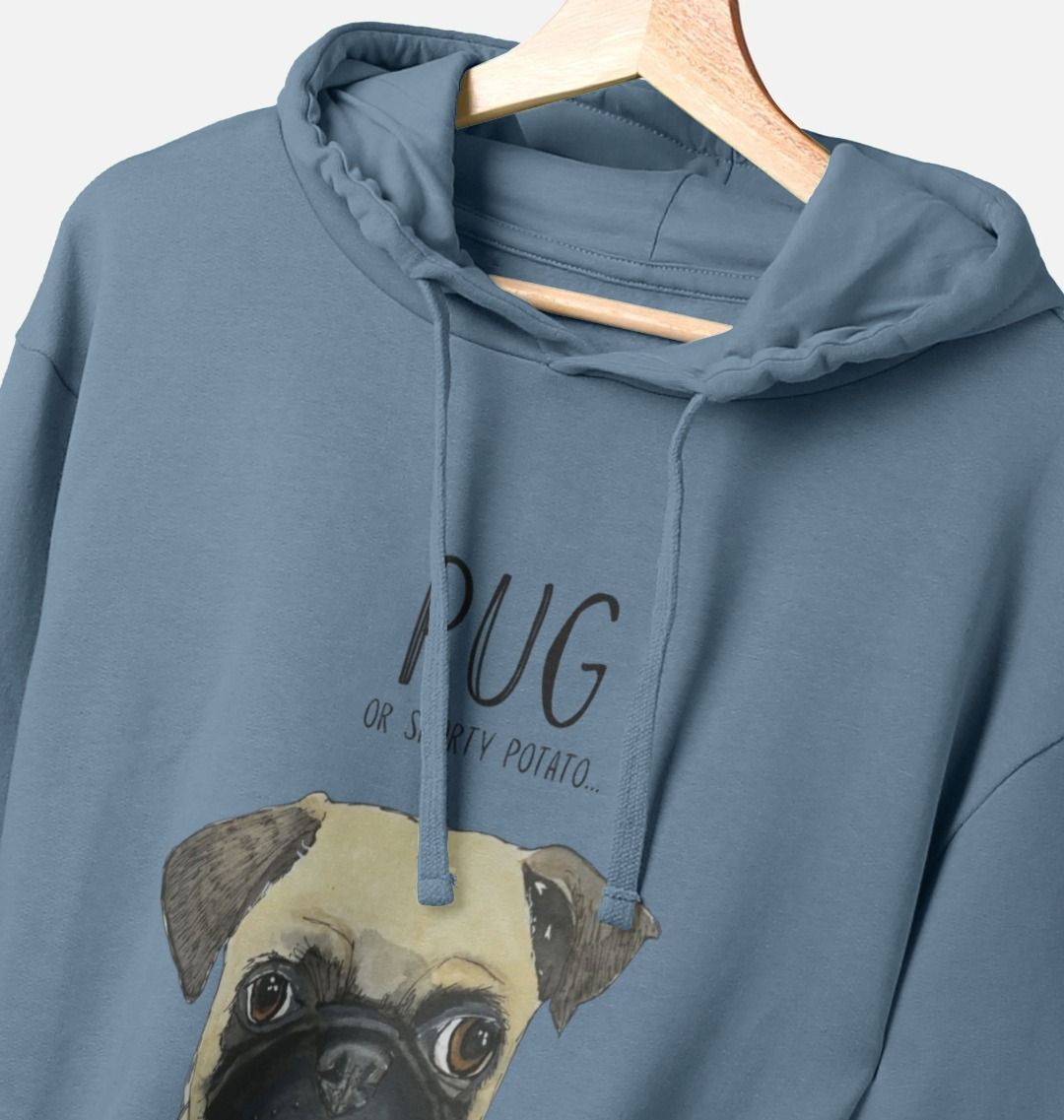 Snorty Potato Men's Hoodie Cozy Funny Pug