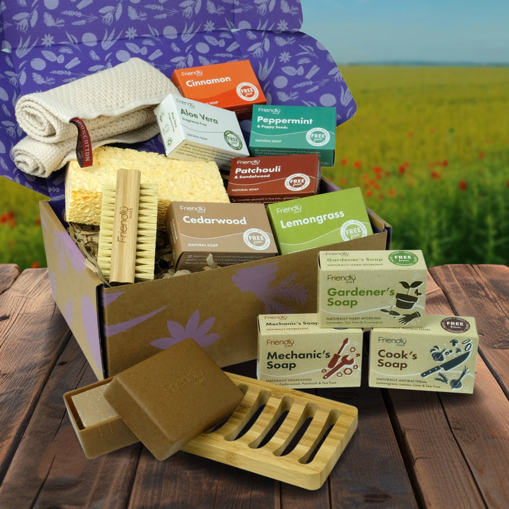 Eco Lifestyle Hamper with Soaps and Bamboo Accessories