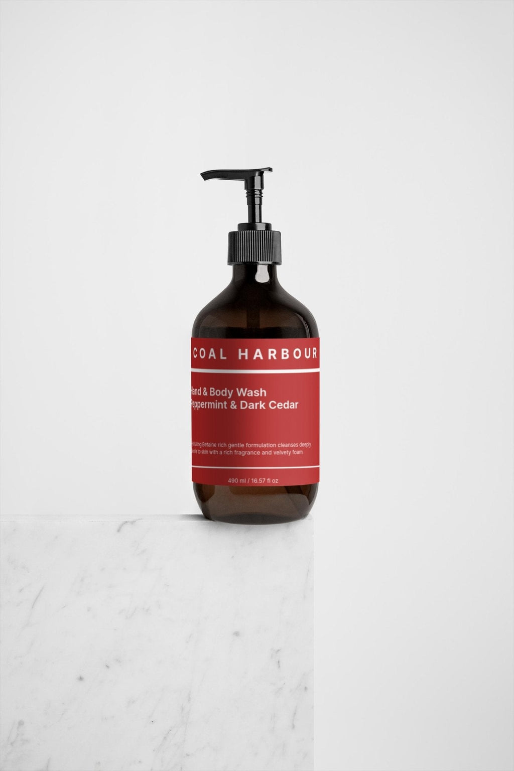 Peppermint and Dark Cedar Hand and Body Wash 490ml