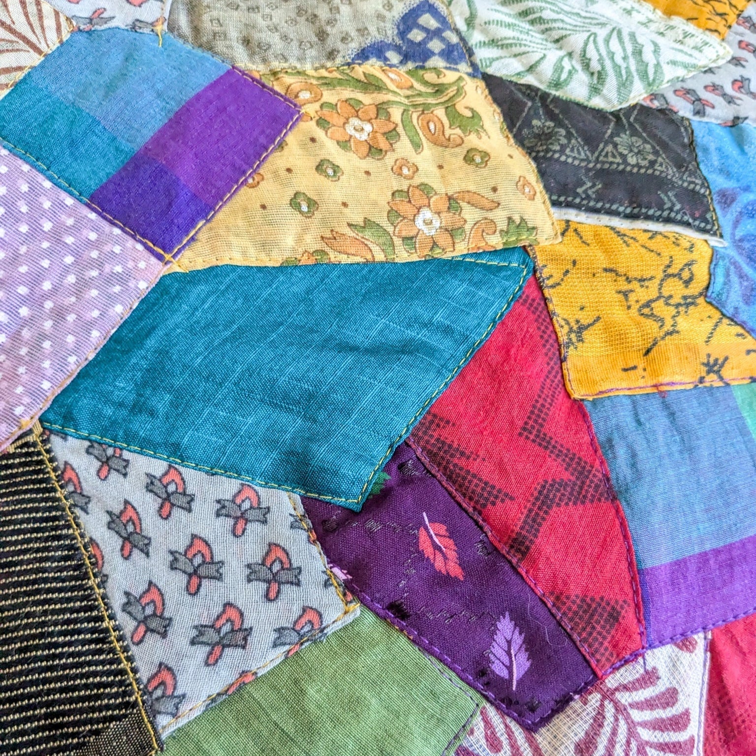 Handmade Patchwork Sari Cushion Cover 45cm