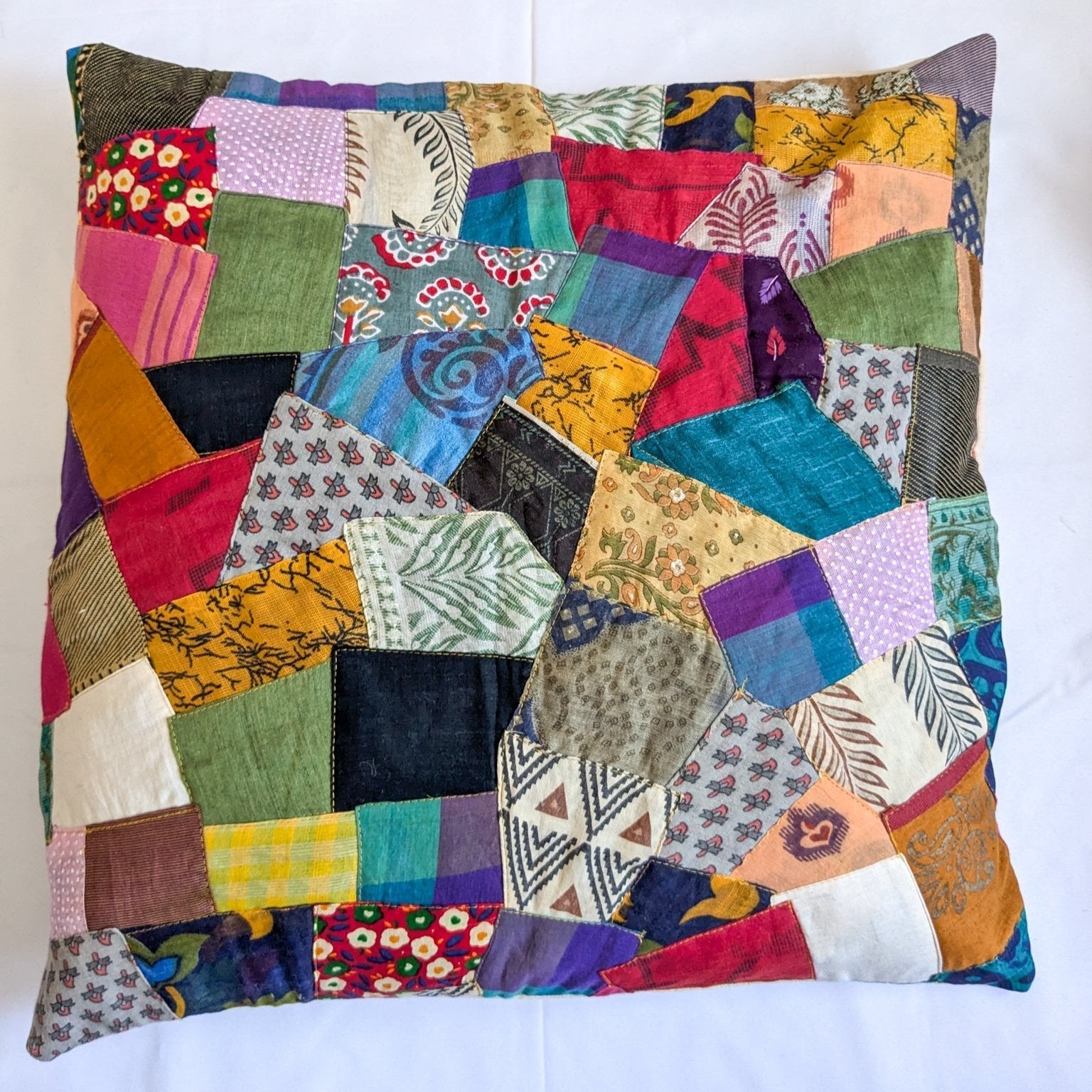 Handmade Patchwork Sari Cushion Cover 45cm