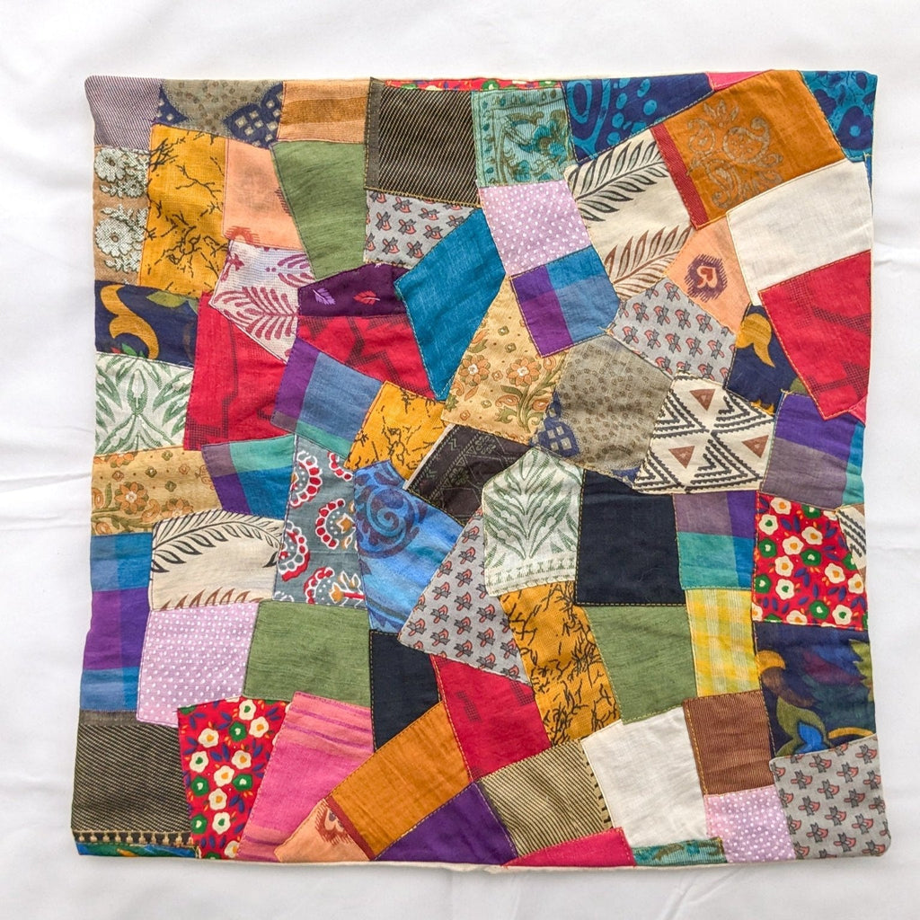 Handmade Patchwork Sari Cushion Cover 45cm