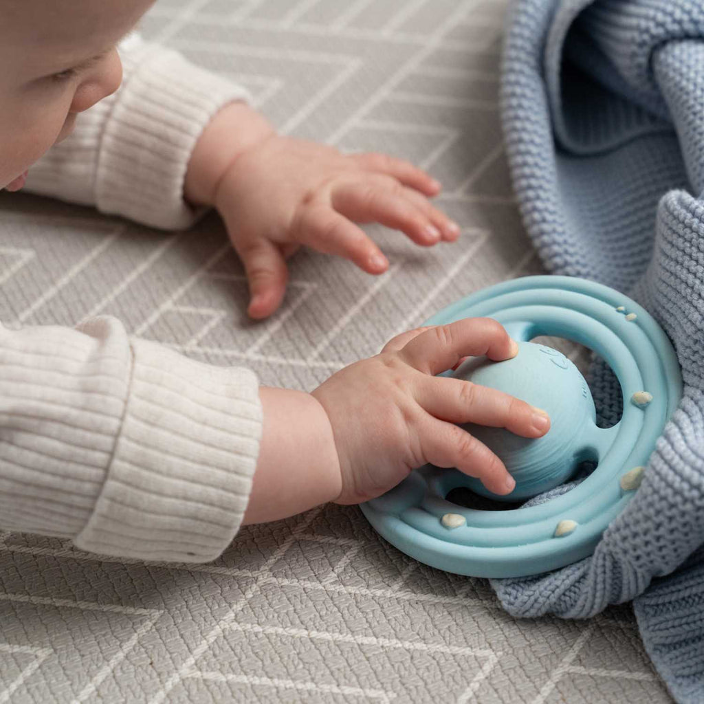 Natural Rubber Space Planet Teether and Bath Toy