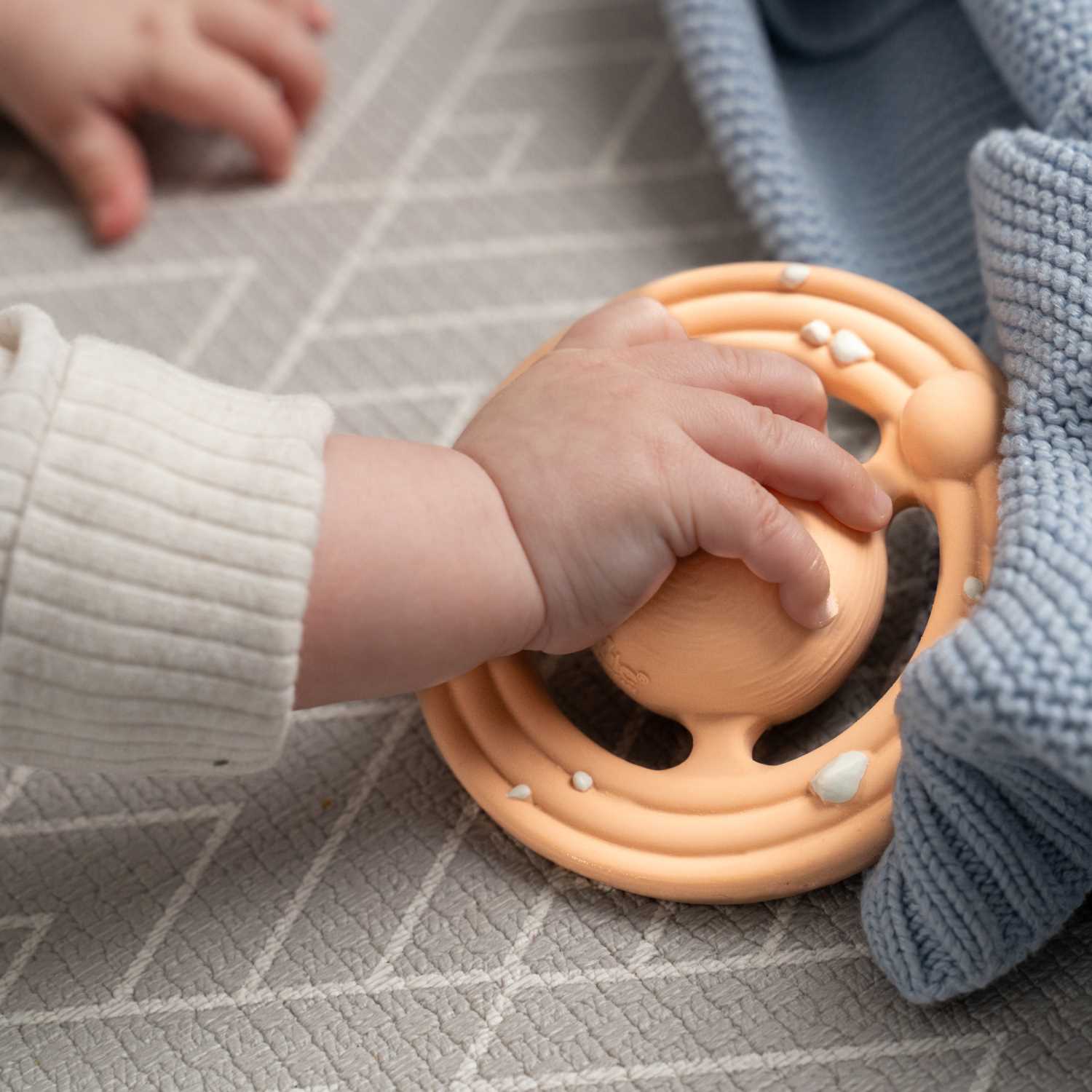 Natural Rubber Space Planet Teether and Bath Toy