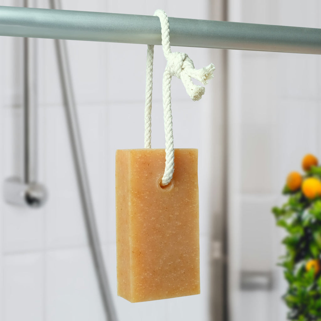 Natural Soap On A Rope Orange and Grapefruit 125g